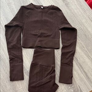 JoyLab Brown Long Sleeve Set - X SMALL